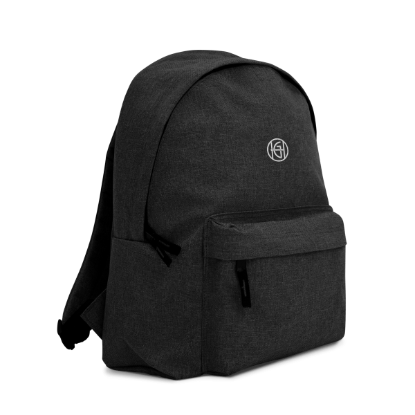 embroidered simple backpack i bagbase bg126 anthracite right front 647cccfe13af2