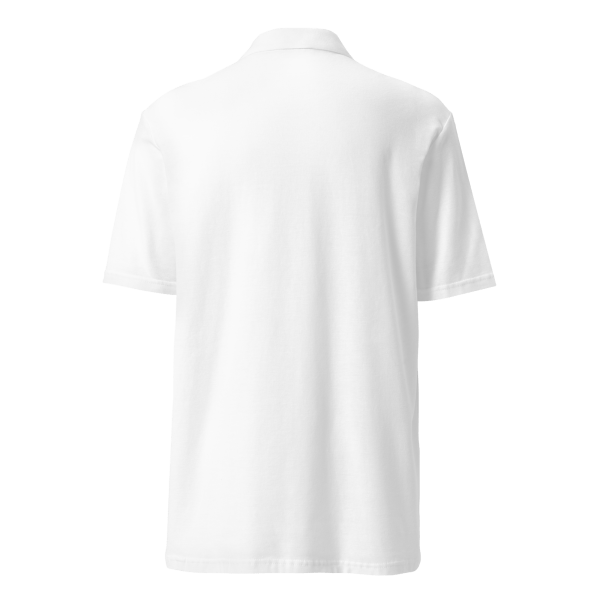 unisex pique polo shirt white back 647ca9d0e34e4